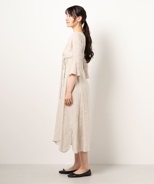 mangata（モンガータ）の「Linen gown onepiece（ワンピース・レディース・ベージュ・FREE）」の7枚目の写真