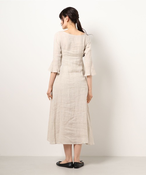 mangata（モンガータ）の「Linen gown onepiece（ワンピース・レディース・ベージュ・FREE）」の8枚目の写真