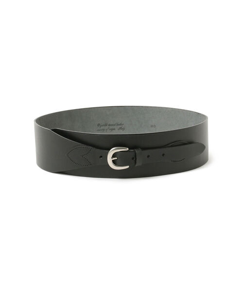 BEAMS LIGHTS（ビームスライツ）の「ART-BROWN / レザー 太ベルト（ベルト・レディース・ブラック/ベージュ・ONE SIZE）」の2枚目の写真