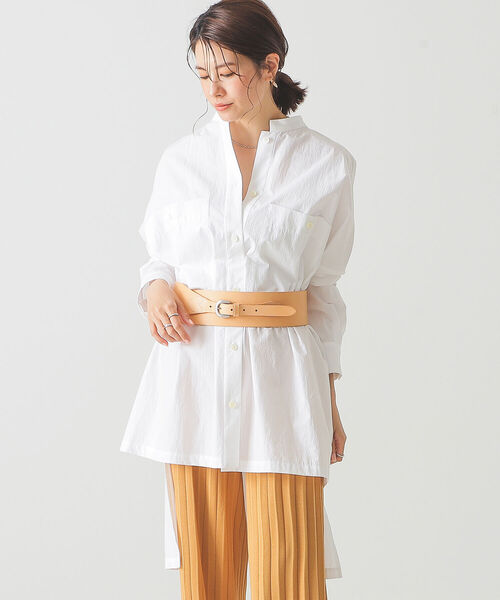 BEAMS LIGHTS（ビームスライツ）の「ART-BROWN / レザー 太ベルト（ベルト・レディース・ブラック/ベージュ・ONE SIZE）」の3枚目の写真