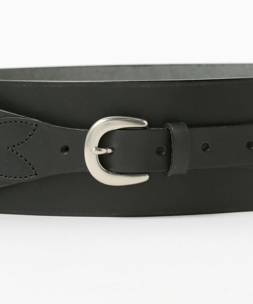 BEAMS LIGHTS（ビームスライツ）の「ART-BROWN / レザー 太ベルト（ベルト・レディース・ブラック/ベージュ・ONE SIZE）」の5枚目の写真