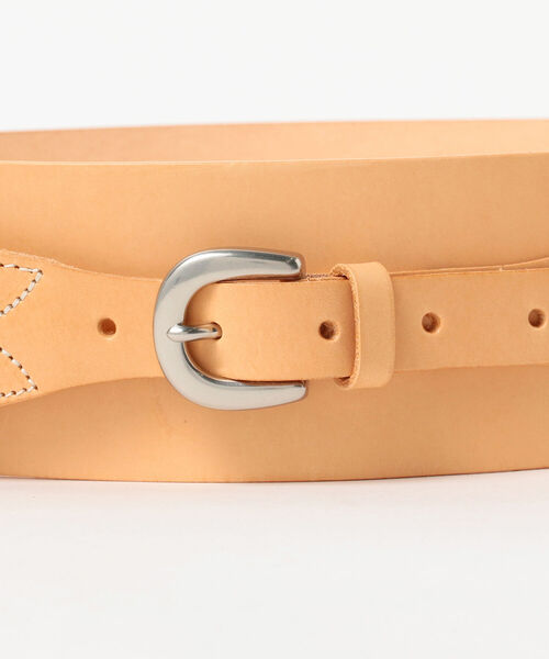 BEAMS LIGHTS（ビームスライツ）の「ART-BROWN / レザー 太ベルト（ベルト・レディース・ブラック/ベージュ・ONE SIZE）」の8枚目の写真