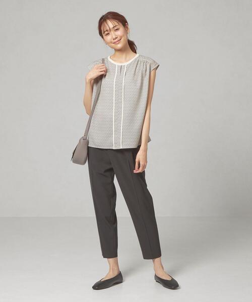 closet story（クローゼットストーリー）の「＜closet story＞キカハイショク フレンチスリーブ ブラウス（シャツ/ブラウス・レディース・ネイビー/ナチュラル・FREE）」の14枚目の写真