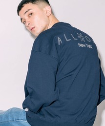 ALL ONE/オールワン BACK PRINT WIDE SWEAT バックプリントロゴ スウェット