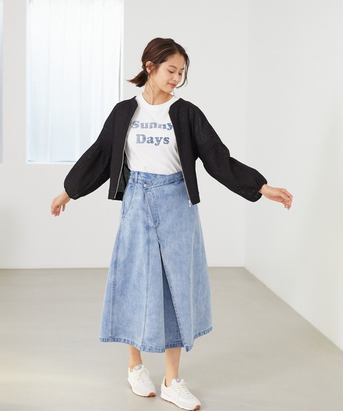 Rewde（ルゥデ）の「コットンレースノーカラーブルゾン（1R16-04061）（その他アウター・レディース・ホワイト/ブラック・M/L）」の9枚目の写真