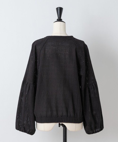 Rewde（ルゥデ）の「コットンレースノーカラーブルゾン（1R16-04061）（その他アウター・レディース・ホワイト/ブラック・M/L）」の6枚目の写真