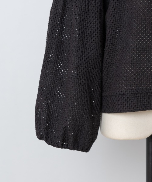 Rewde（ルゥデ）の「コットンレースノーカラーブルゾン（1R16-04061）（その他アウター・レディース・ホワイト/ブラック・M/L）」の8枚目の写真