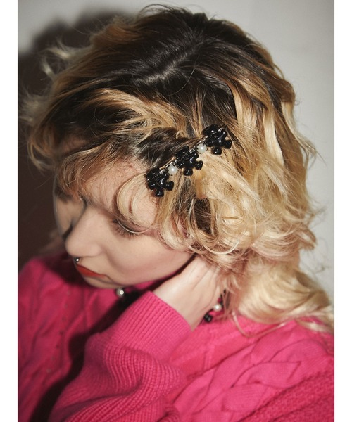 PAMEO POSE（パメオポーズ）の「Beads Bear Toy Hairpin（ピアス（両耳用）・レディース・ブラック/レッド・FREE）」の20枚目の写真
