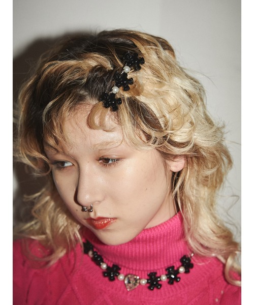 PAMEO POSE（パメオポーズ）の「Beads Bear Toy Hairpin（ピアス（両耳用）・レディース・ブラック/レッド・FREE）」の21枚目の写真