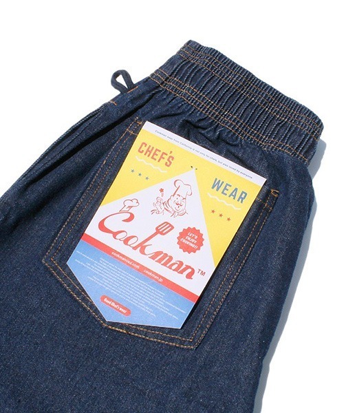 COOKMAN(クックマン)の「Cookman クックマン シェフショートパンツ ハーフパンツ イージーパンツ デニム(デニムパンツ・レディース・ネイビー・SMALL/LARGE/X-LARGE/MEDIUM)」の7枚目の写真