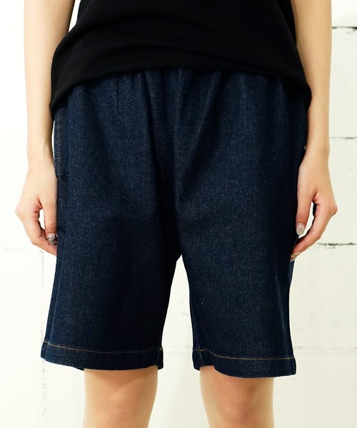 COOKMAN(クックマン)の「Cookman クックマン シェフショートパンツ ハーフパンツ イージーパンツ デニム(デニムパンツ・レディース・ネイビー・SMALL/LARGE/X-LARGE/MEDIUM)」の12枚目の写真