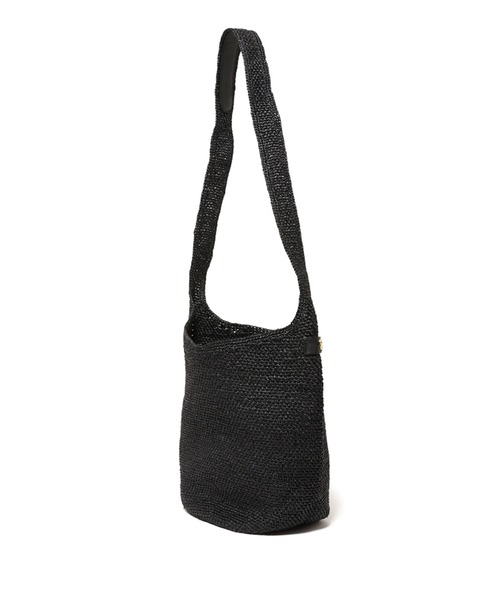 Helen Kaminski（ヘレンカミンスキー）の「HELEN KAMINSKI(ヘレンカミンスキー)Iconic Raffia Crochet Bags（ショルダーバッグ・レディース・ブラック・F）」の6枚目の写真