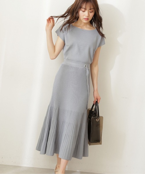 PROPORTION BODY DRESSING（プロポーションボディドレッシング）の「ベーシックニットセットアップ / 1211140511（ワンピース・レディース・ライトグリーン/パープル/ブラック・MEDIUM/SMALL）」の3枚目の写真