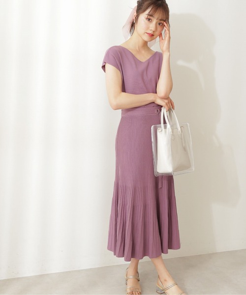 PROPORTION BODY DRESSING（プロポーションボディドレッシング）の「ベーシックニットセットアップ / 1211140511（ワンピース・レディース・ライトグリーン/パープル/ブラック・MEDIUM/SMALL）」の5枚目の写真