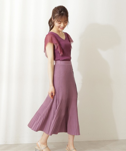 PROPORTION BODY DRESSING（プロポーションボディドレッシング）の「ベーシックニットセットアップ / 1211140511（ワンピース・レディース・ライトグリーン/パープル/ブラック・MEDIUM/SMALL）」の6枚目の写真