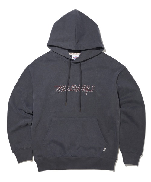 MCnCHIPs(メッケンチップス)の「【MCnCHIPs】VINTAGE PIGMENT HOODIE / メッケンチップス ヴィンテージ ピグメント フーディー(パーカー・レディース・チャコールグレー/ブルー・1/2)」の2枚目の写真