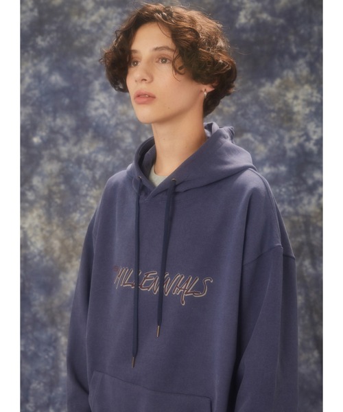MCnCHIPs(メッケンチップス)の「【MCnCHIPs】VINTAGE PIGMENT HOODIE / メッケンチップス ヴィンテージ ピグメント フーディー(パーカー・レディース・チャコールグレー/ブルー・1/2)」の10枚目の写真