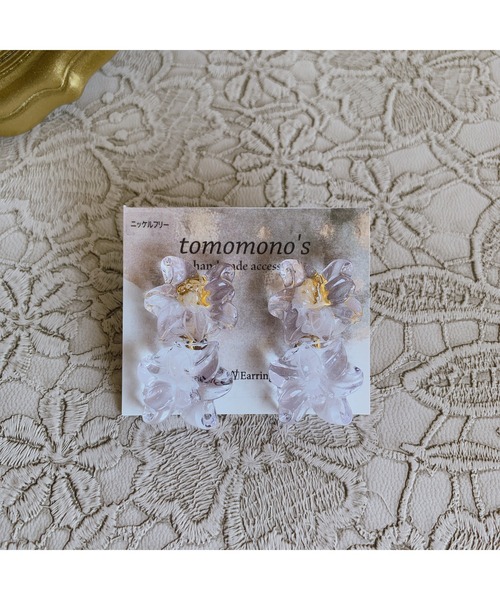 tone(トーン)の「【tomomono's】flower(MA)(イヤリング・レディース・クリア・FREE)」の1枚目の写真