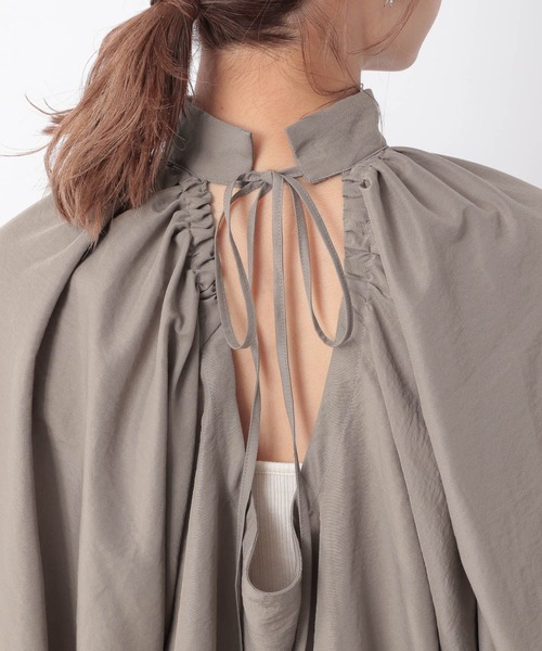 Heather（ヘザー）の「スタンドカラープルオーバー（5分袖）　952097（シャツ/ブラウス・レディース・ベージュ/ブラック/ホワイト・FREE）」の22枚目の写真