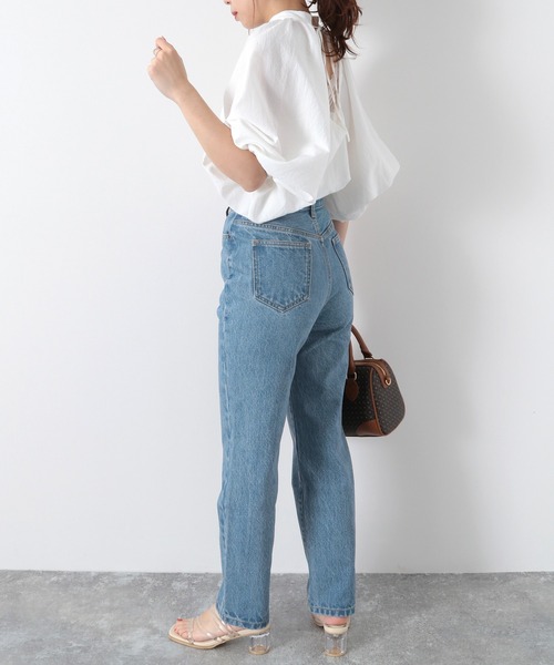 Heather（ヘザー）の「スタンドカラープルオーバー（5分袖）　952097（シャツ/ブラウス・レディース・ベージュ/ブラック/ホワイト・FREE）」の8枚目の写真