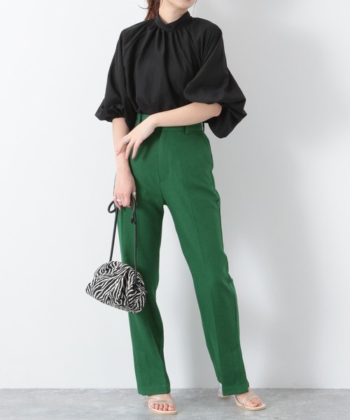 Heather（ヘザー）の「スタンドカラープルオーバー（5分袖）　952097（シャツ/ブラウス・レディース・ベージュ/ブラック/ホワイト・FREE）」の13枚目の写真