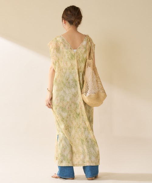 SHENERY（シーナリー）の「ボタニカルプリントドレス（ワンピース・レディース・ピンク/ベージュ・FREE）」の10枚目の写真