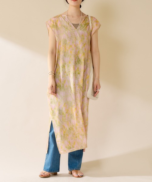 SHENERY（シーナリー）の「ボタニカルプリントドレス（ワンピース・レディース・ピンク/ベージュ・FREE）」の13枚目の写真