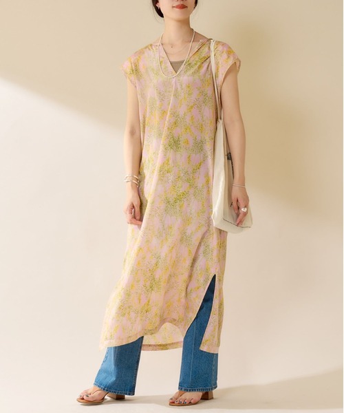 SHENERY（シーナリー）の「ボタニカルプリントドレス（ワンピース・レディース・ピンク/ベージュ・FREE）」の15枚目の写真