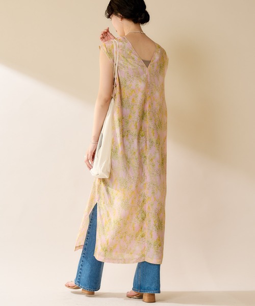 SHENERY（シーナリー）の「ボタニカルプリントドレス（ワンピース・レディース・ピンク/ベージュ・FREE）」の19枚目の写真