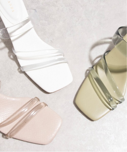 RANDA（ランダ）の「変形クリアヒールミュールサンダル（サンダル・レディース・ベージュ/グリーン/クリア・LL/S/M/L）」の8枚目の写真