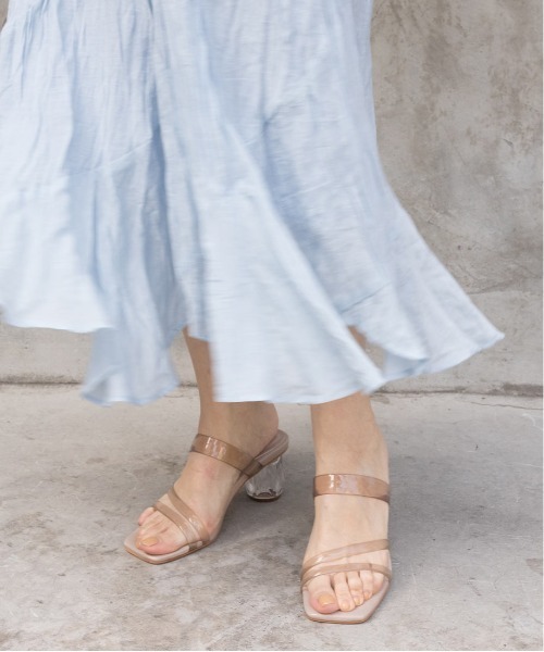 RANDA（ランダ）の「変形クリアヒールミュールサンダル（サンダル・レディース・ベージュ/グリーン/クリア・LL/S/M/L）」の6枚目の写真