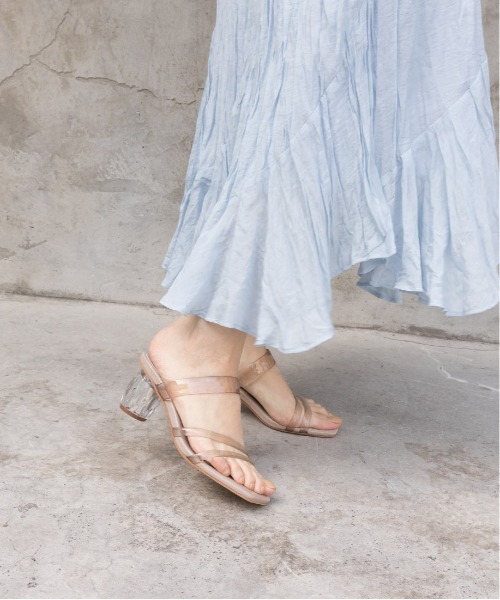 RANDA（ランダ）の「変形クリアヒールミュールサンダル（サンダル・レディース・ベージュ/グリーン/クリア・LL/S/M/L）」の20枚目の写真