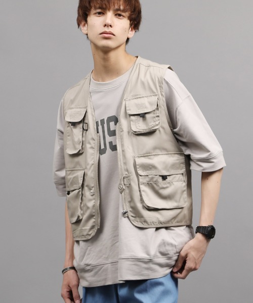 air tokyo sellection(エアートウキョウセレクション)の「T/Cフィッシングベスト(ベスト・メンズ・カーキ/チャコール・LARGE/X-LARGE)」の8枚目の写真