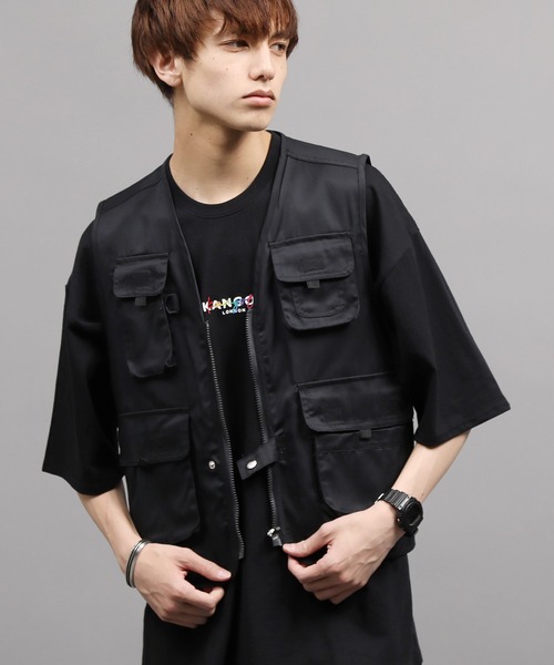 air tokyo sellection(エアートウキョウセレクション)の「T/Cフィッシングベスト(ベスト・メンズ・カーキ/チャコール・LARGE/X-LARGE)」の3枚目の写真