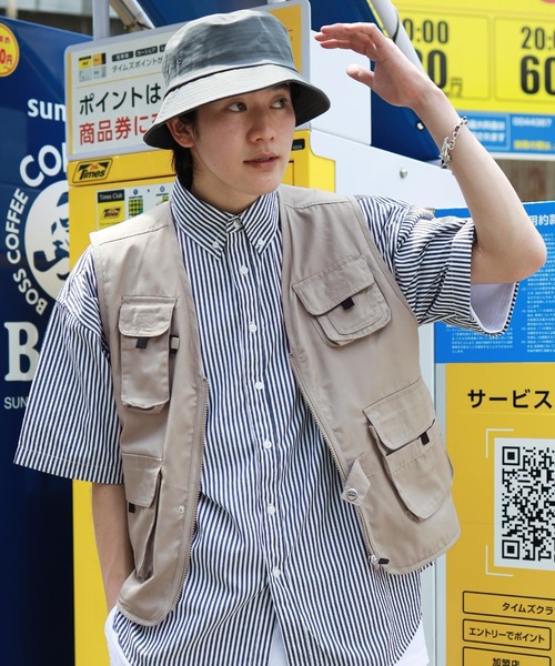 air tokyo sellection(エアートウキョウセレクション)の「T/Cフィッシングベスト(ベスト・メンズ・カーキ/チャコール・LARGE/X-LARGE)」の19枚目の写真