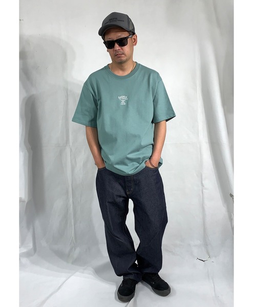 DOUBLE STEAL（ダブルスティール）の「WORLD HEAVY WEIGHT 半袖Tシャツ（Tシャツ/カットソー・メンズ・グレー/グリーン・MEDIUM/LARGE/X-LARGE）」の10枚目の写真