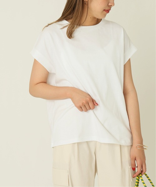 journal standard L'essage（ジャーナルスタンダードレサージュ）の「60/2 フレンチ Tシャツ◆（Tシャツ/カットソー・レディース・ホワイト/ブラック/ブラウン・FREE）」の2枚目の写真