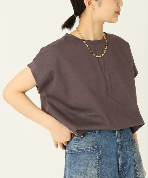 journal standard L'essage（ジャーナルスタンダードレサージュ）の「60/2 フレンチ Tシャツ◆（Tシャツ/カットソー・レディース・ホワイト/ブラック/ブラウン・FREE）」の3枚目の写真