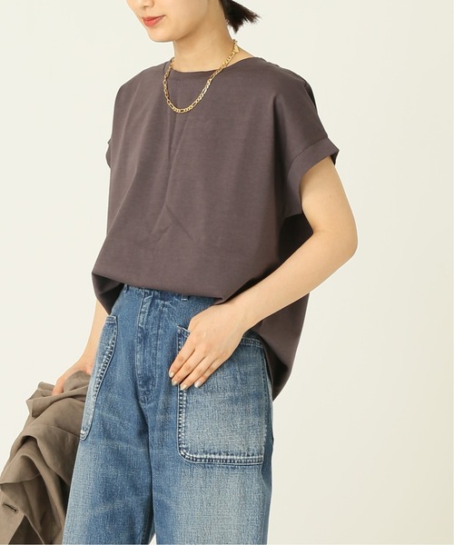 journal standard L'essage（ジャーナルスタンダードレサージュ）の「60/2 フレンチ Tシャツ◆（Tシャツ/カットソー・レディース・ホワイト/ブラック/ブラウン・FREE）」の8枚目の写真