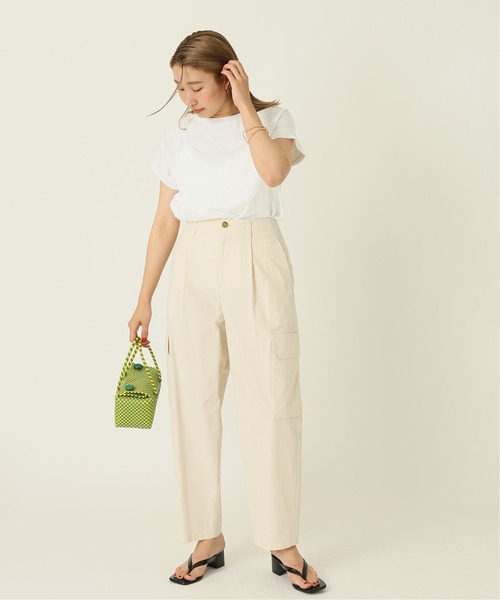 journal standard L'essage（ジャーナルスタンダードレサージュ）の「60/2 フレンチ Tシャツ◆（Tシャツ/カットソー・レディース・ホワイト/ブラック/ブラウン・FREE）」の11枚目の写真