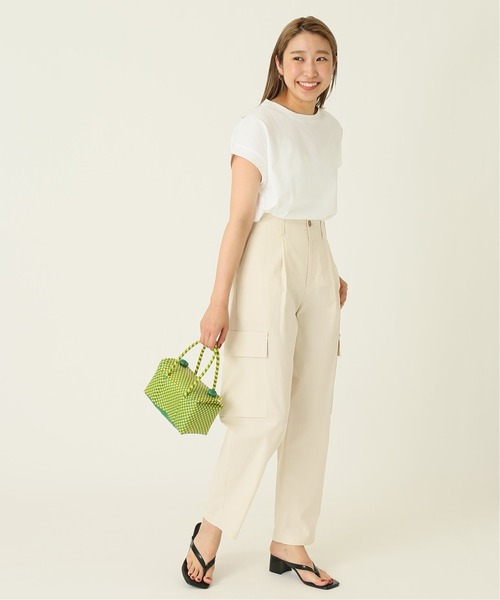 journal standard L'essage（ジャーナルスタンダードレサージュ）の「60/2 フレンチ Tシャツ◆（Tシャツ/カットソー・レディース・ホワイト/ブラック/ブラウン・FREE）」の15枚目の写真