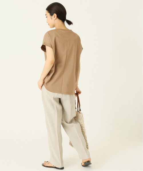 journal standard L'essage（ジャーナルスタンダードレサージュ）の「60/2 フレンチ Tシャツ◆（Tシャツ/カットソー・レディース・ホワイト/ブラック/ブラウン・FREE）」の9枚目の写真