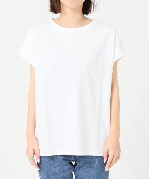 journal standard L'essage（ジャーナルスタンダードレサージュ）の「60/2 フレンチ Tシャツ◆（Tシャツ/カットソー・レディース・ホワイト/ブラック/ブラウン・FREE）」の6枚目の写真