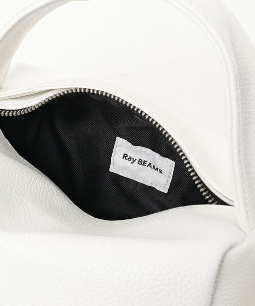 美品　レイ・ビームス Ray Beams レザー　オフホワイト　ハンドバッグ Ray BEAMS（レイビームス）の「Ray BEAMS / ボーリング バッグ