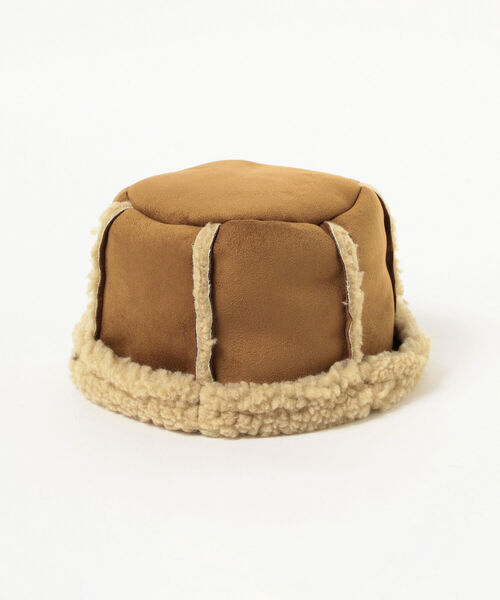 Ray BEAMS(レイビームス)の「Ray BEAMS / フェイク スエード ロールアップ 帽(ハット・レディース・ダークブラウン/ブラウン系その他3・ONE SIZE)」の3枚目の写真