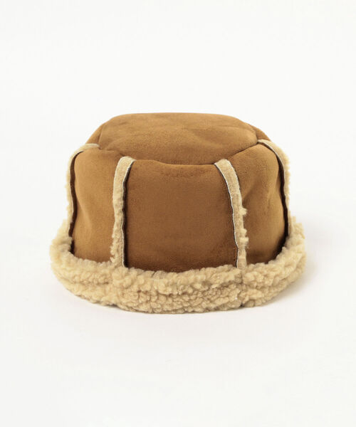 Ray BEAMS(レイビームス)の「Ray BEAMS / フェイク スエード ロールアップ 帽(ハット・レディース・ダークブラウン/ブラウン系その他3・ONE SIZE)」の4枚目の写真