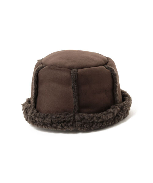 Ray BEAMS(レイビームス)の「Ray BEAMS / フェイク スエード ロールアップ 帽(ハット・レディース・ダークブラウン/ブラウン系その他3・ONE SIZE)」の7枚目の写真