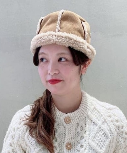 Ray BEAMS(レイビームス)の「Ray BEAMS / フェイク スエード ロールアップ 帽(ハット・レディース・ダークブラウン/ブラウン系その他3・ONE SIZE)」の10枚目の写真