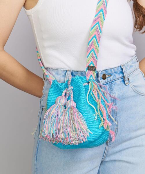 Lepidos（レピドス）の「＜JARDIN DEL CIELO＞ソリッドミニモチラバッグ（ショルダーバッグ・レディース・ライトブルー/モカ・FREE）」の19枚目の写真