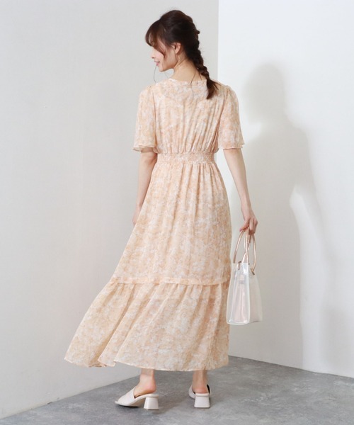 archives（アルシーヴ）の「花柄ティアードワンピース（ワンピース・レディース・オレンジ/グリーン/シルバーグレー・MEDIUM）」の10枚目の写真